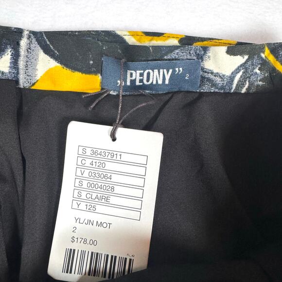 ANTHROPOLOGIE Peony Briar Floral Pleated Midi Skirt Springs Summer Skirt Size 2 - Picture 5 of 6